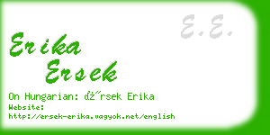 erika ersek business card